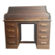 American roll-top desk in solid oak, also known as "Roll desk top".