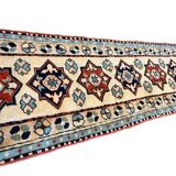 Baby Blue and Beige Long Hallway Runner