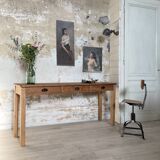 Console service in solid oak, circa 1900.