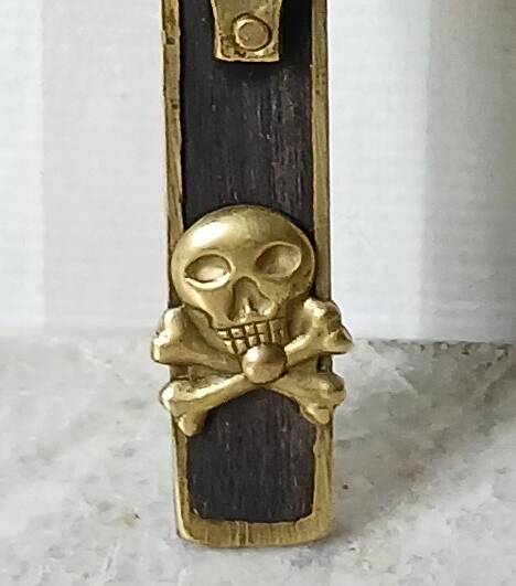 Bronze & ebony "skull" crucifix 19th century