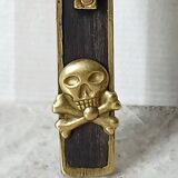 Bronze & ebony "skull" crucifix 19th century