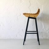 Wood and iron stool