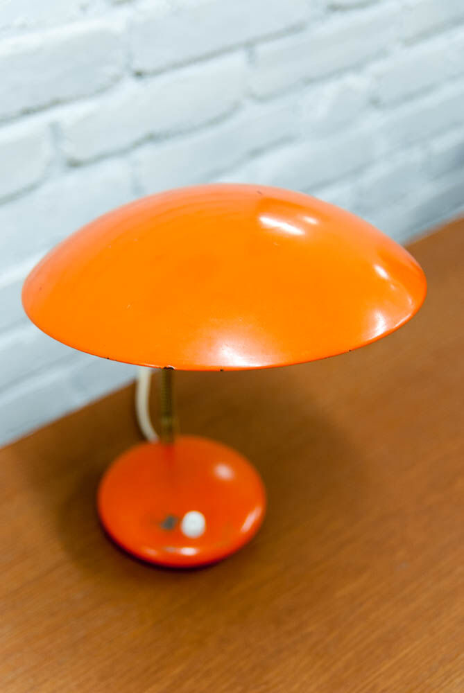 Vintage bedside lamp orange