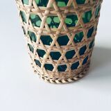 Decorative bottle with wicker