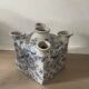 Cracked ceramic tulip vase circa 1980
