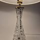 Elegant pair of table lamps The Modern Scandinavian Modern with Orrefors glass and brass.