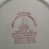 Vintage dessert plate Enoch Wedgwood (Tunstall). Pink Woodland model