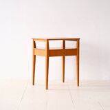 Vintage nightstand with drawer and double shelf
