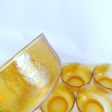 Set of 7 frosted amber cups l'alsacienne sierra biscuits