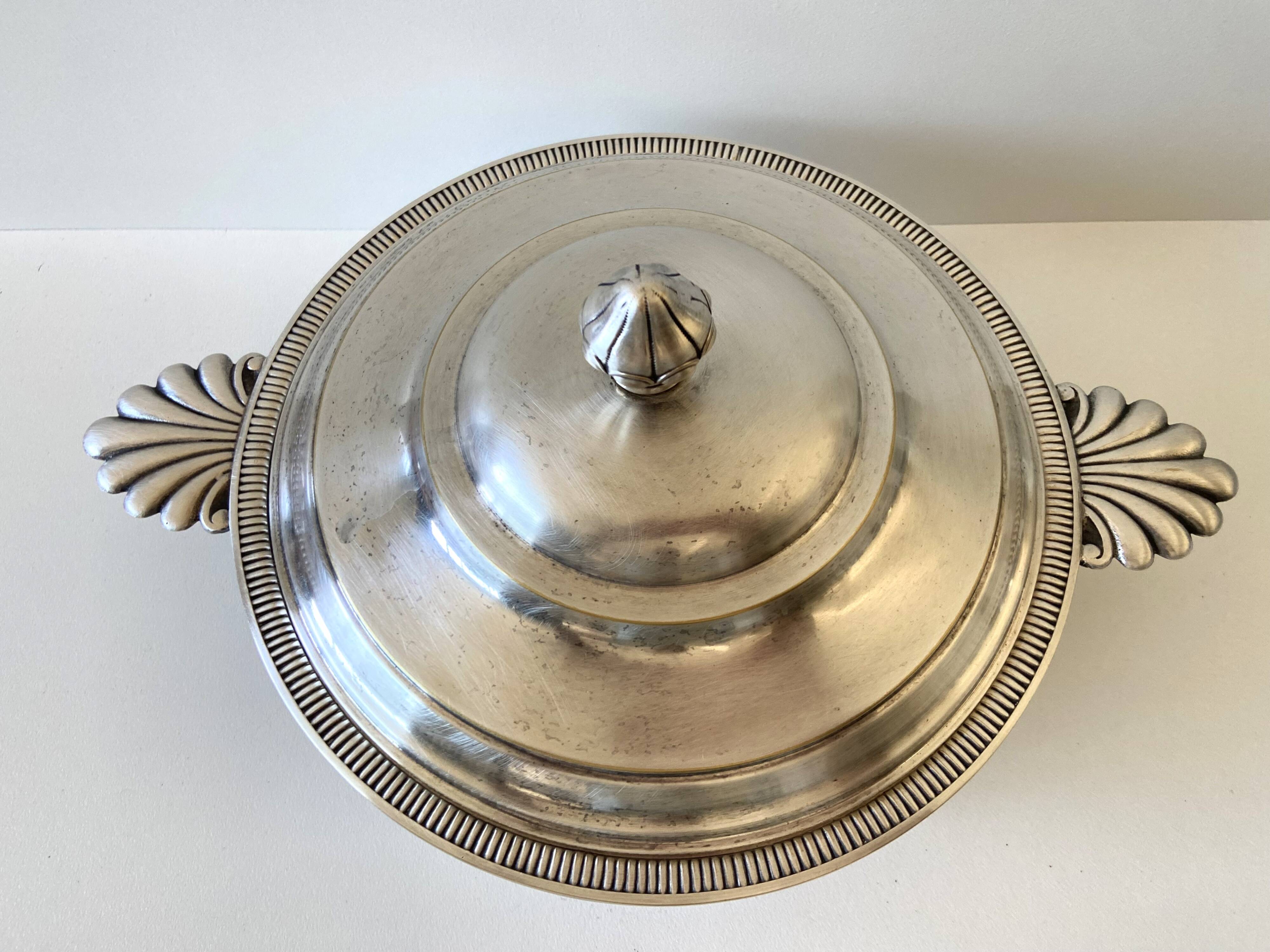 Louis XVI Style Vegetable Soup Tureen Period 1900 Master Goldsmith Morin Georges