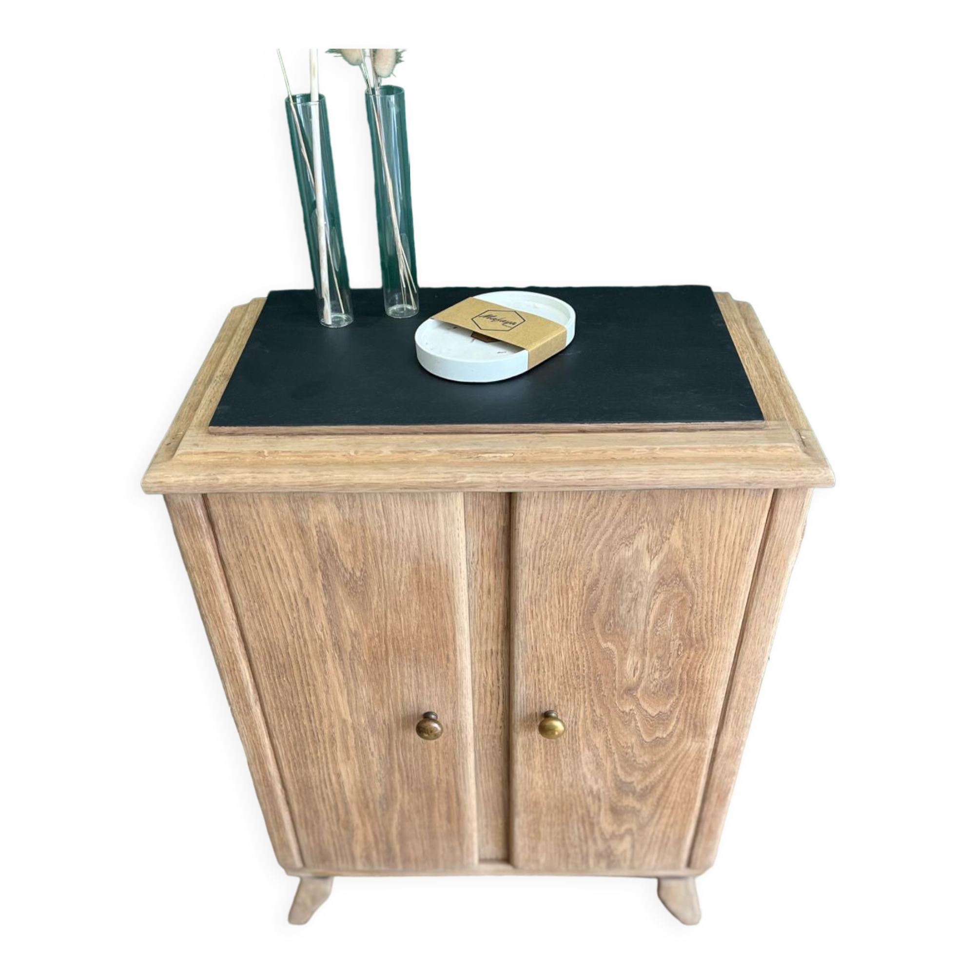 Bedside table raw solid wood
