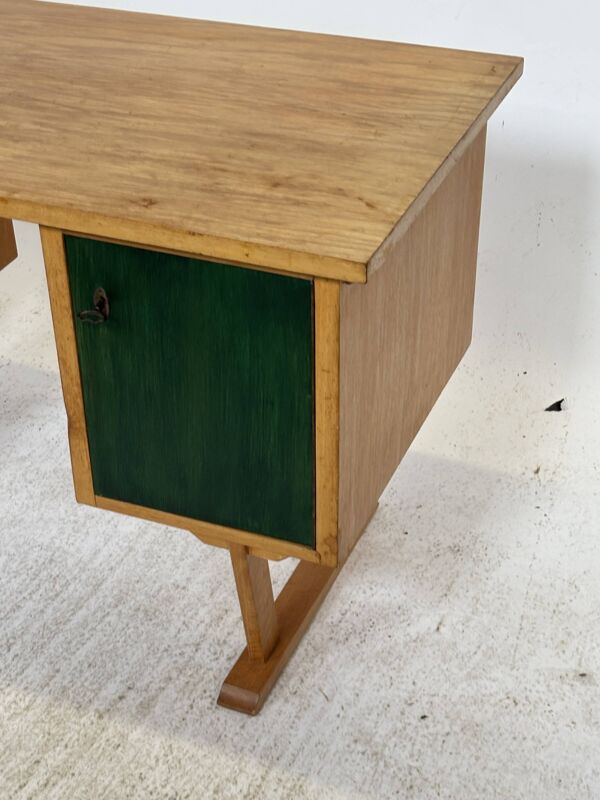 Bureau vintage des années 1960, design de bureau compact