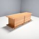 1970s Italian Sideboard in Beech Veneer with Six Drawers