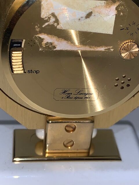 Hour Lavigne clock in gilded metal