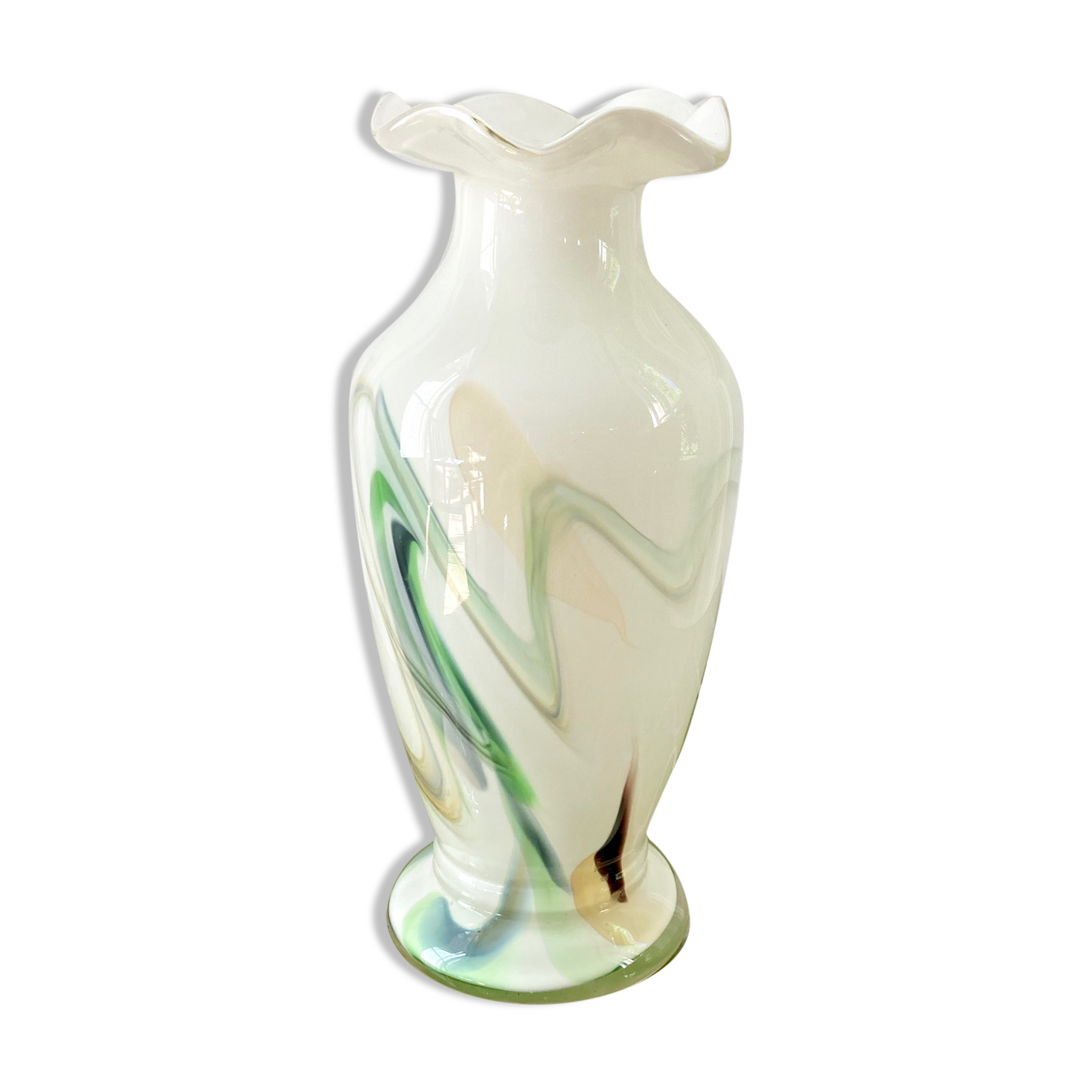 Murano style glass vase