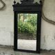 Trumeau mirror in blackened wood 19th