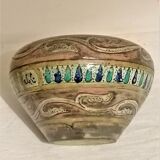 Old vase in oriental ceramics. Pottery of Nabeul. Signed.