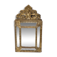 Antique French mirror in repoussé brass with a 19th-century pediment (60*34 cm)