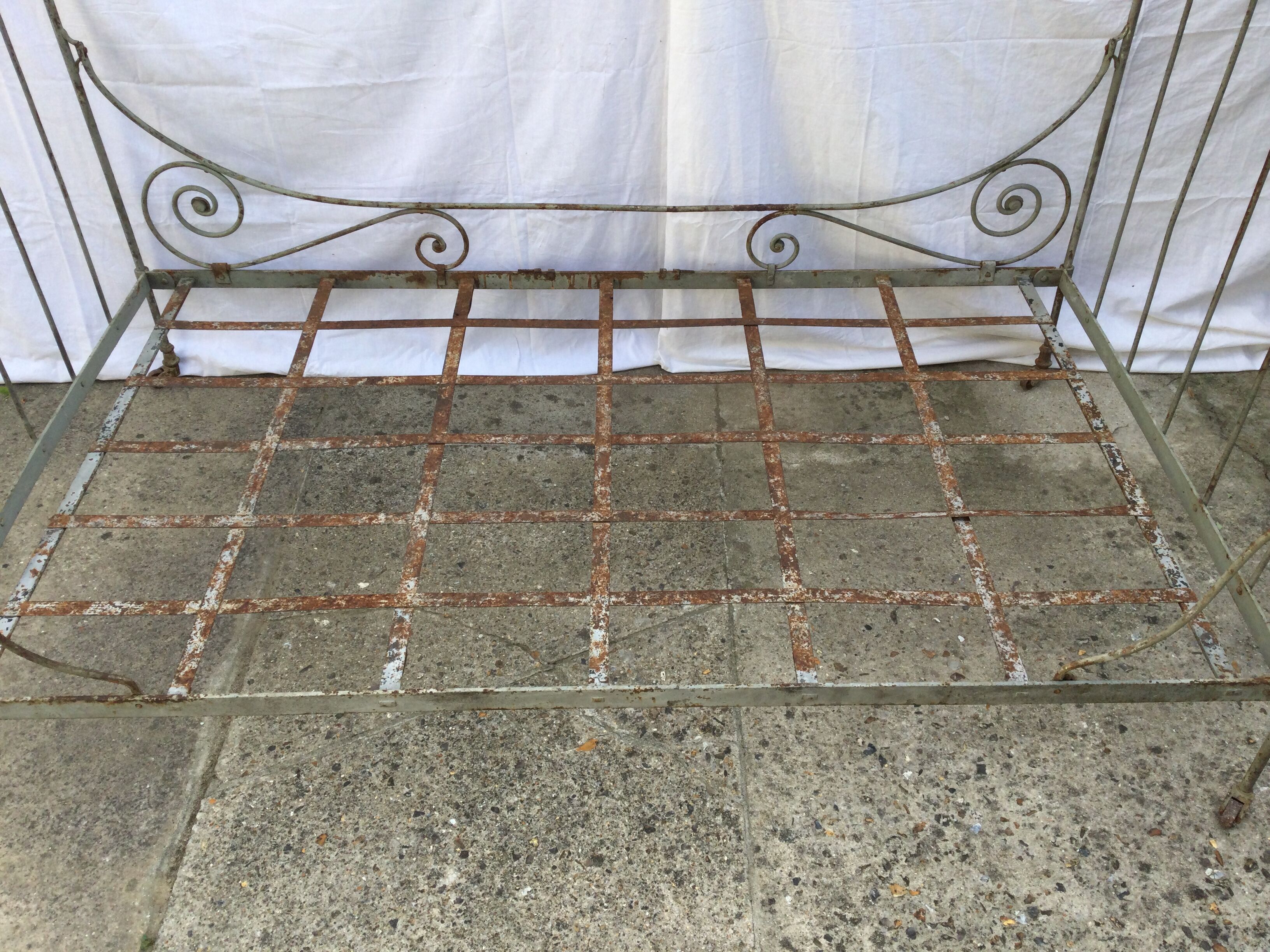 Wrought iron folding bed