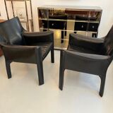 Pair of Lounge armchairs CAB 414 by Cassina circa 1970