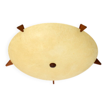 Belle lampe en fibre de verre originale de style Mid-Century Modern pour plafond ou mur.