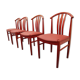 Swedish Dining Chairs by C. Ekström, A. Johansson & S. Hyssna, 1970s, Set of 4