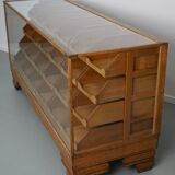 Antique British Oak Haberdashery Cabinet or Shop Counter, 1920/30s