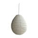 Small Japanese-style natural rattan and linen pendant light in the shape of a drop H40 D35