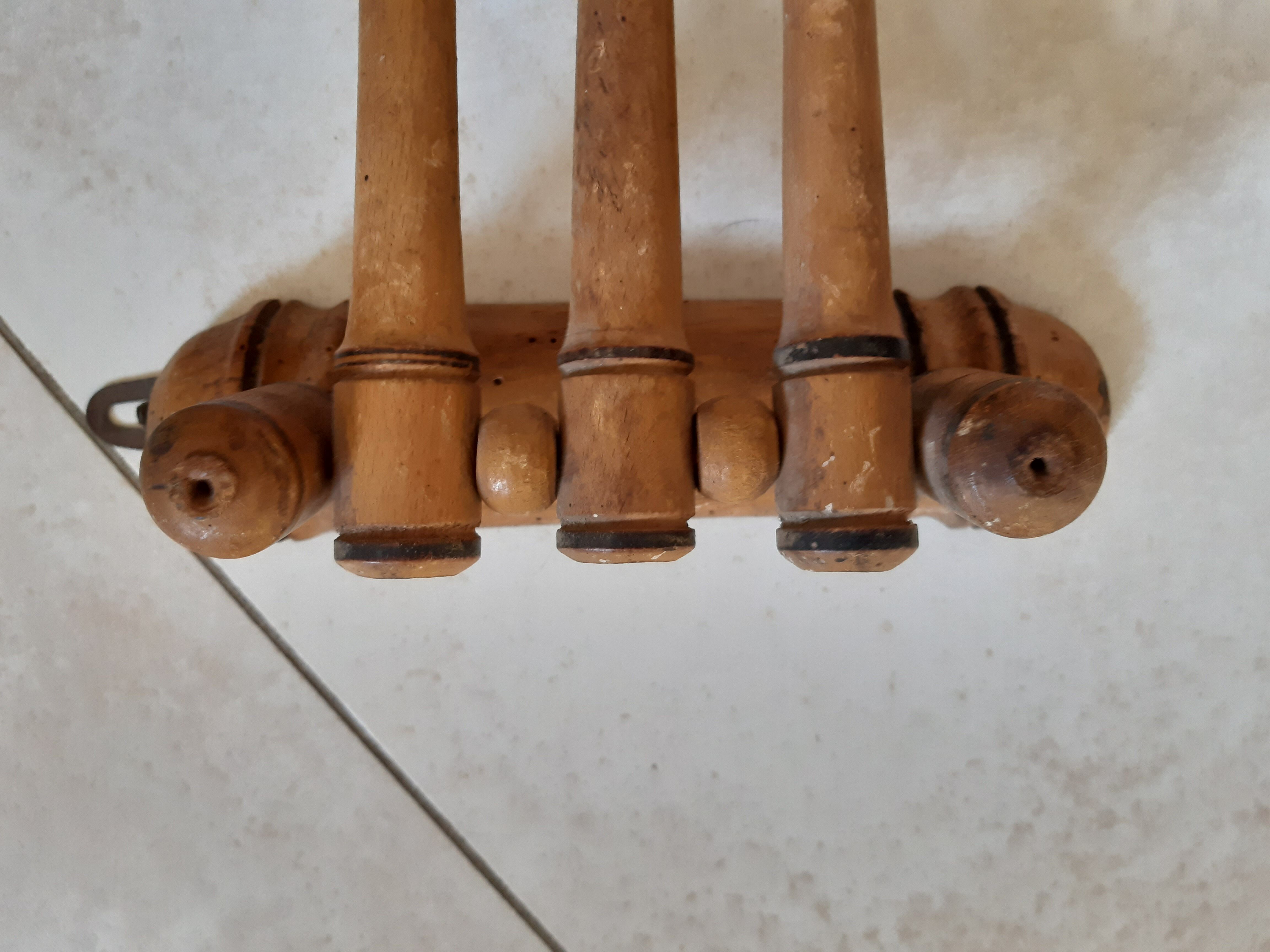Wooden towel rack