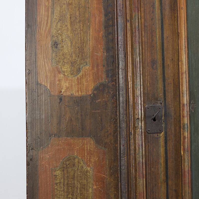 Armoire de mariée peinte d'art populaire