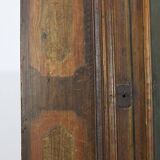 Armoire de mariée peinte d'art populaire