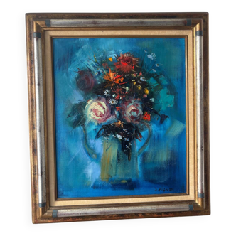 Bouquet of flowers signed Pignon