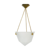 Art Deco 1-fire, patterned glass cathyty suspension. Year 30