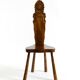 Solid wood chair with an ornate, hand-carved backrest – Made in Spain