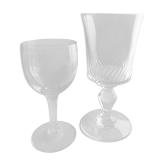 Verres à liqueur dépareillés