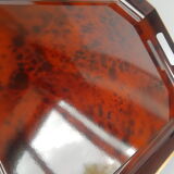 Octagonal tray with vintage faux scale effect