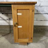 Old wood and steel desk