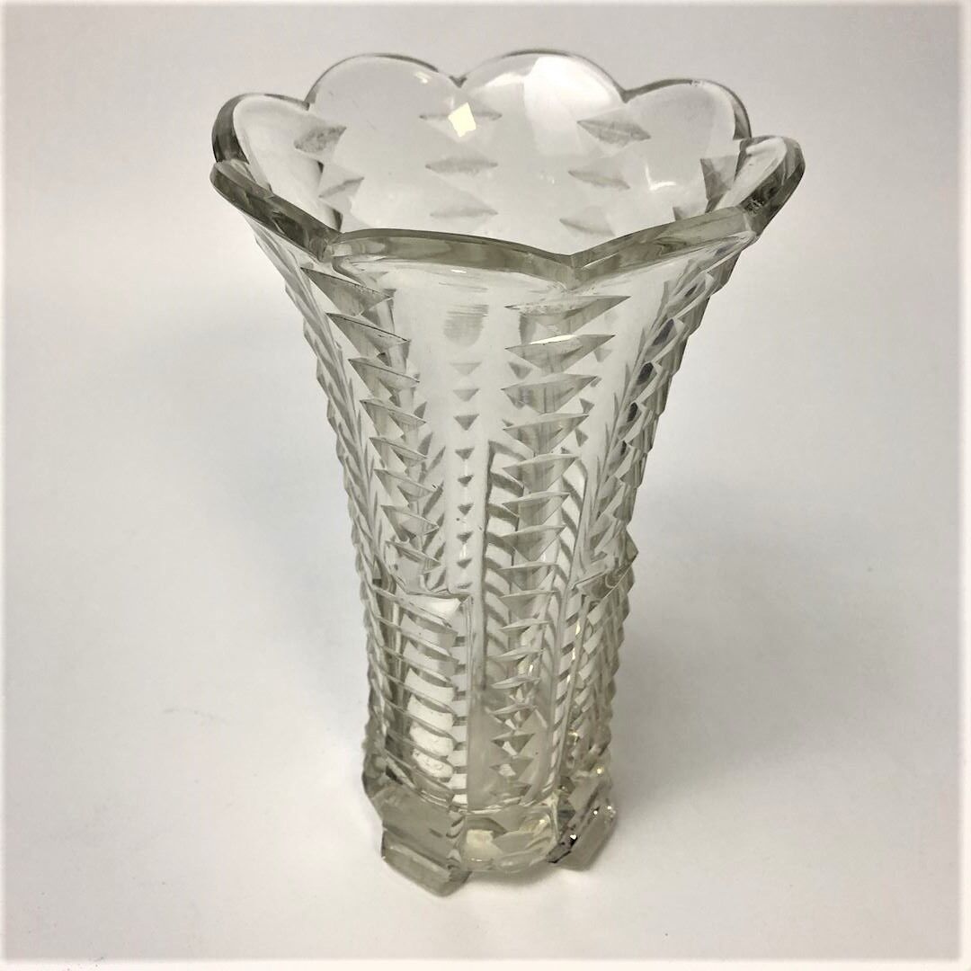 Ancient 19th-XXth cut crystal vase