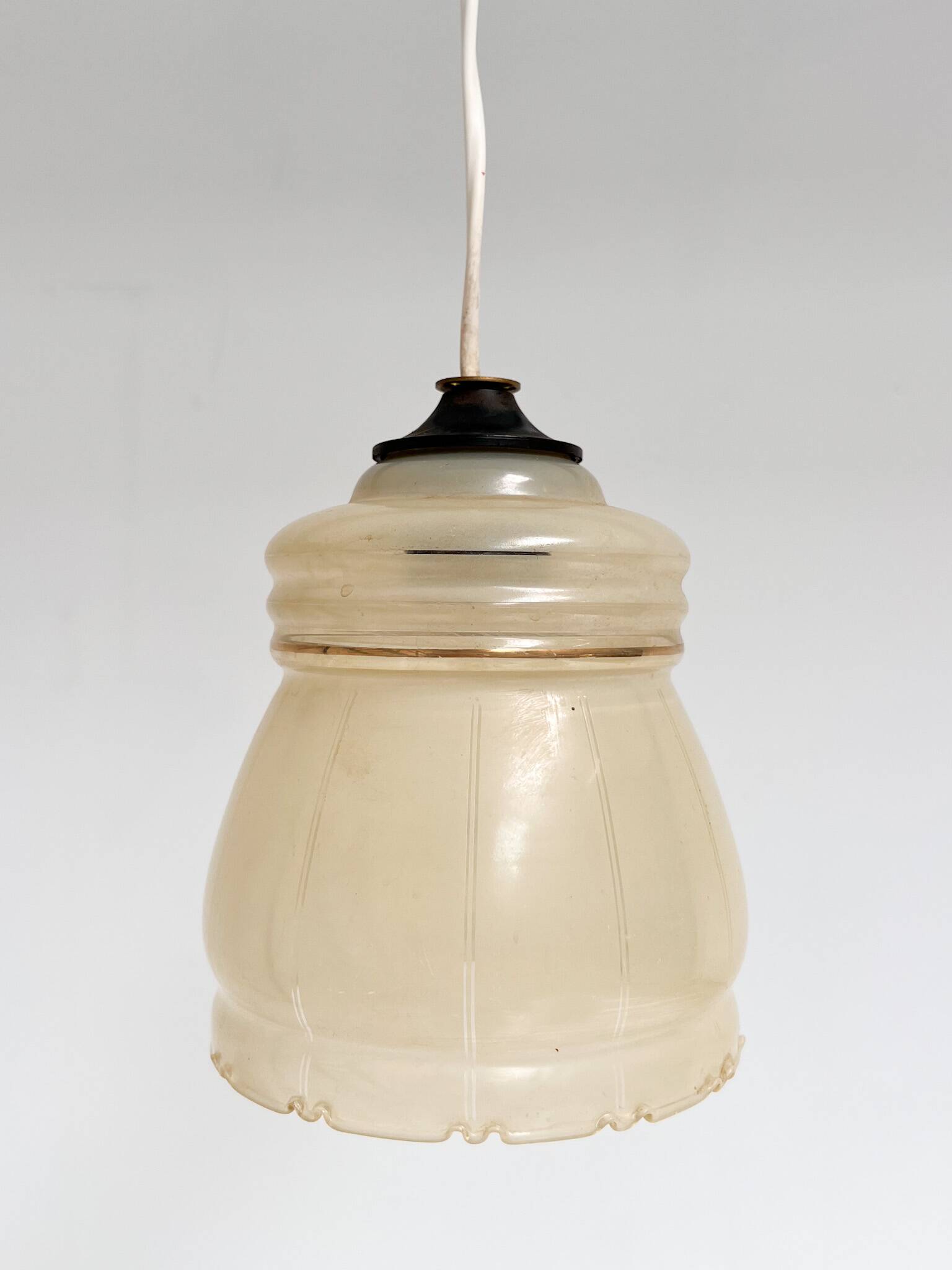 Lampe de plafond vintage nacrée, années 1960