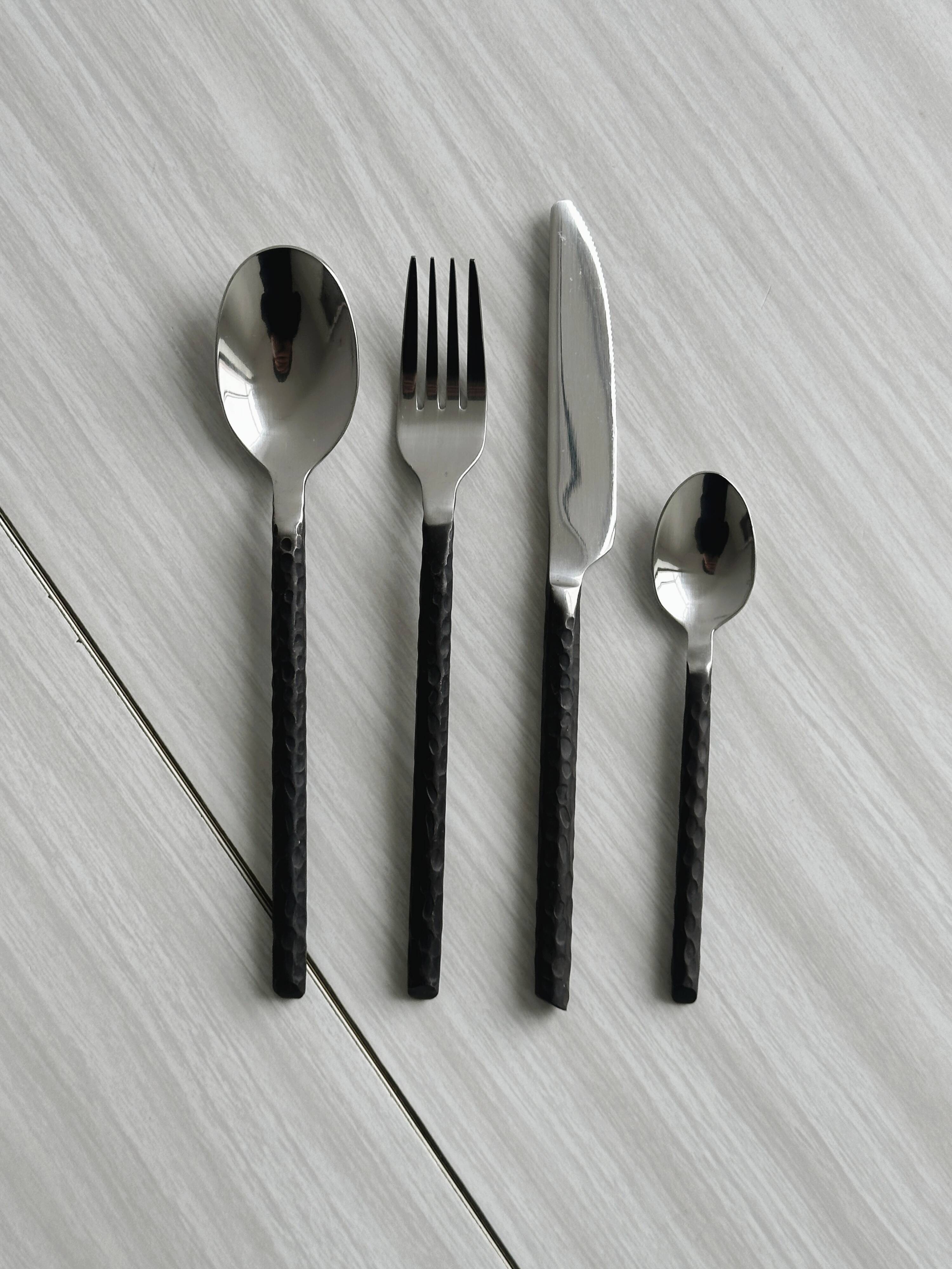 wrought metal cutlery set