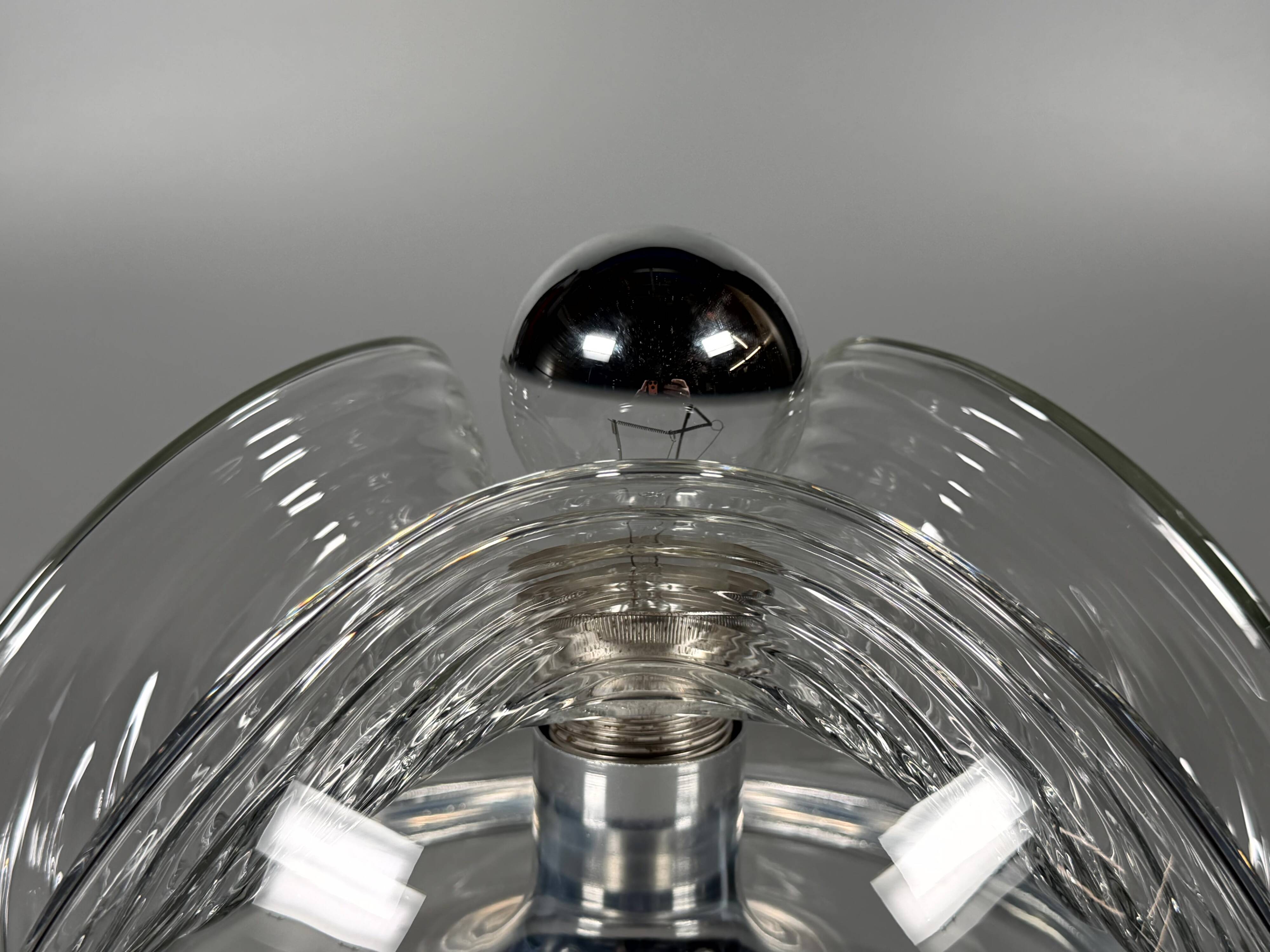 1960s 1970s Wall or Ceiling Lamp "Wave" by Koch & Lowy for Peill & Putzler