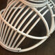Vintage armchair in white lacquered rattan
