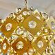 Brutalist Palwa crystal and gilt chandelier, 1960s