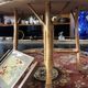 Dining table rattan/wicker/glass 1960 - vintage chic