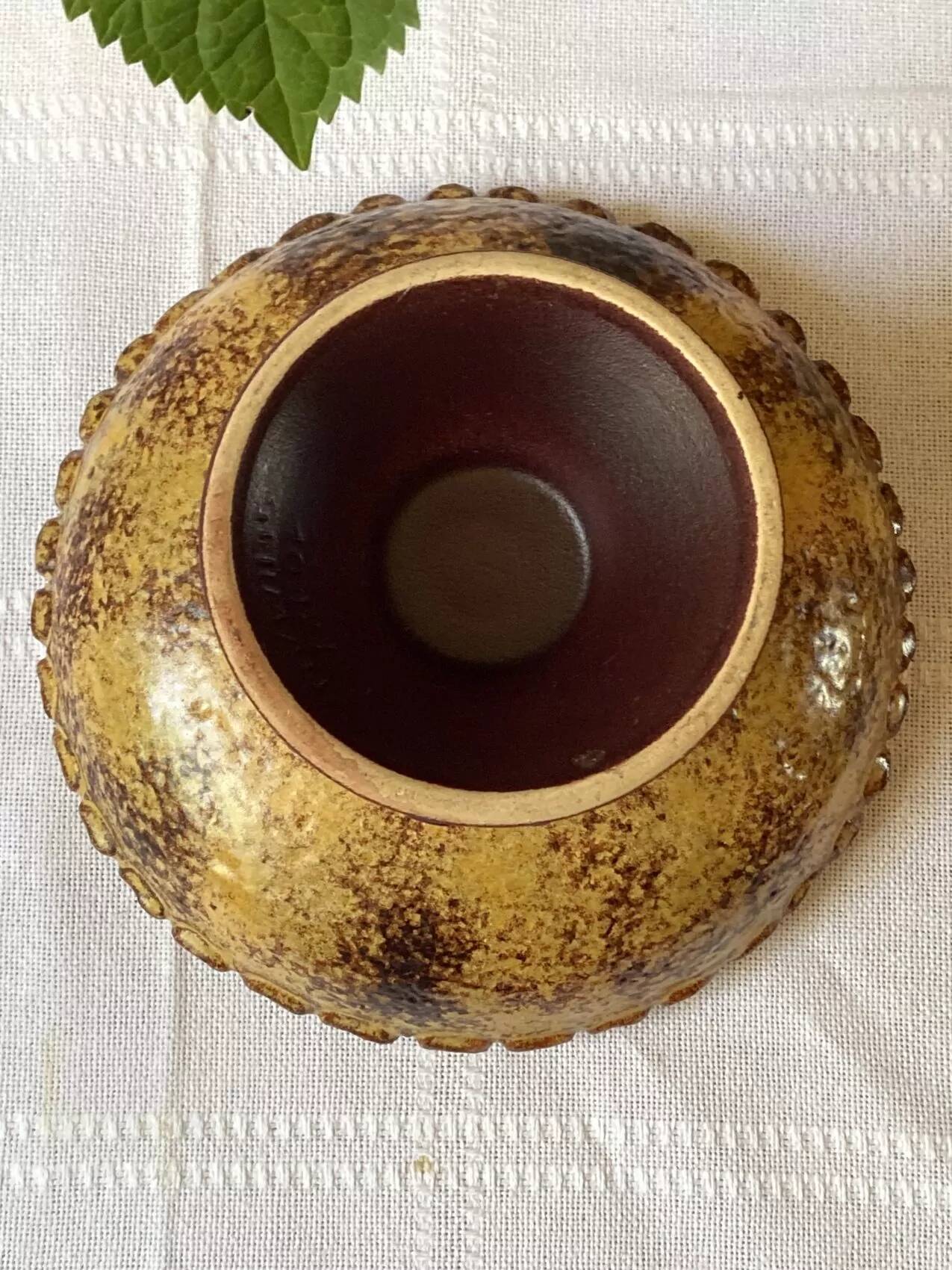 Vintage German earthenware fruit bowl – 1970s