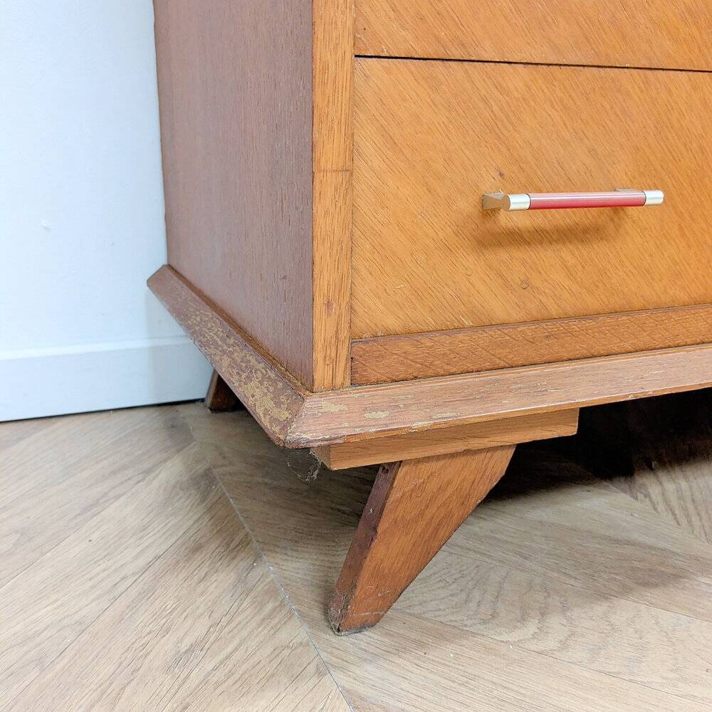 Commode poignées bakélite rouge
