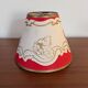 Red and gold conical lampshade