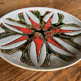 Glazed ceramic wall plate, 1960s