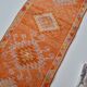 Unique Motif Vintage Wool Runner Rug sku 2120