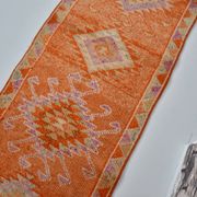 Unique Motif Vintage Wool Runner Rug sku 2120
